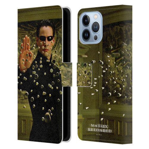 The Matrix Reloaded Key Art Neo 3 Leather Book Wallet Case Cover For Apple iPhone 13 Pro Max