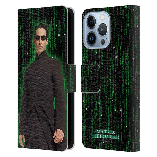 The Matrix Reloaded Key Art Neo 1 Leather Book Wallet Case Cover For Apple iPhone 13 Pro