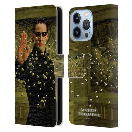 The Matrix Reloaded Key Art Neo 3 Leather Book Wallet Case Cover For Apple iPhone 13 Pro