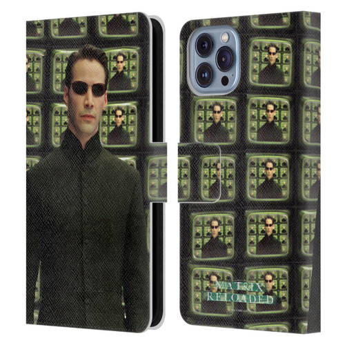 The Matrix Reloaded Key Art Neo 2 Leather Book Wallet Case Cover For Apple iPhone 14