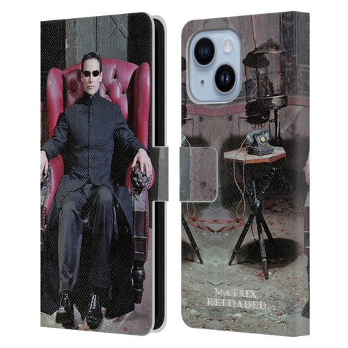 The Matrix Reloaded Key Art Neo 4 Leather Book Wallet Case Cover For Apple iPhone 14 Plus