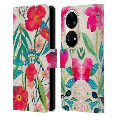Suzanne Allard Floral Graphics Garden Party Leather Book Wallet Case Cover For Huawei P50 Pro