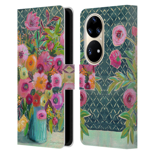 Suzanne Allard Floral Graphics Hope Springs Leather Book Wallet Case Cover For Huawei P50 Pro
