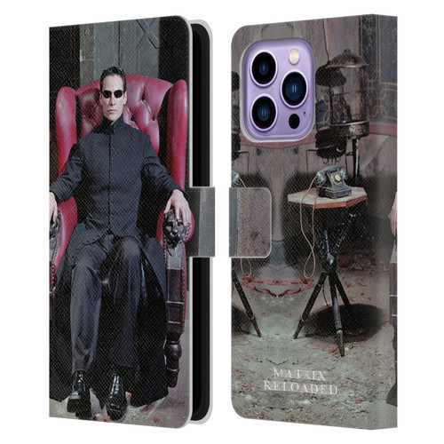 The Matrix Reloaded Key Art Neo 4 Leather Book Wallet Case Cover For Apple iPhone 14 Pro Max