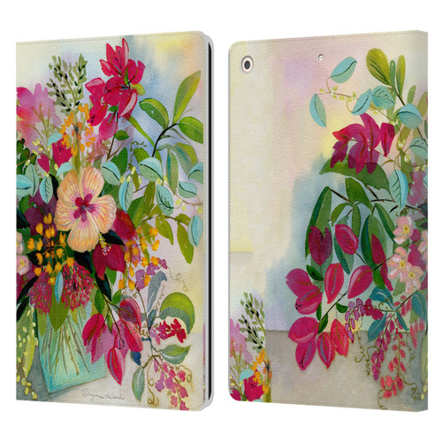 Suzanne Allard Floral Graphics Flamands Leather Book Wallet Case Cover For Apple iPad 10.2 2019/2020/2021