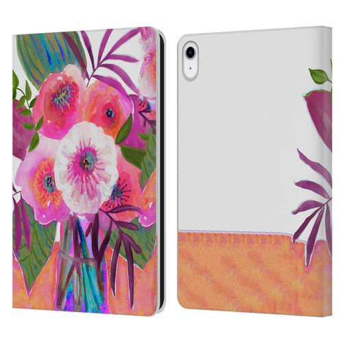 Suzanne Allard Floral Graphics Sunrise Bouquet Purples Leather Book Wallet Case Cover For Apple iPad 10.9 (2022)