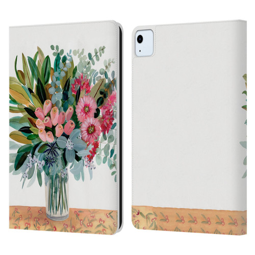 Suzanne Allard Floral Graphics Magnolia Surrender Leather Book Wallet Case Cover For Apple iPad Air 2020 / 2022