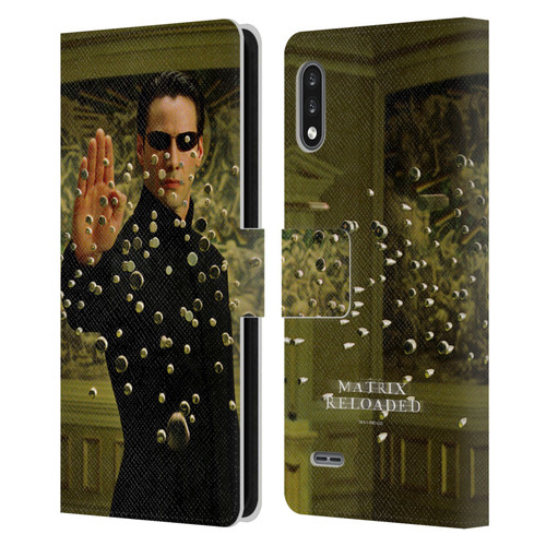 The Matrix Reloaded Key Art Neo 3 Leather Book Wallet Case Cover For LG K22