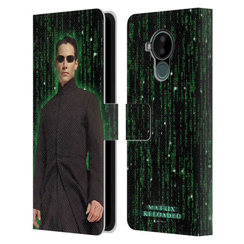 The Matrix Reloaded Key Art Neo 1 Leather Book Wallet Case Cover For Nokia C30