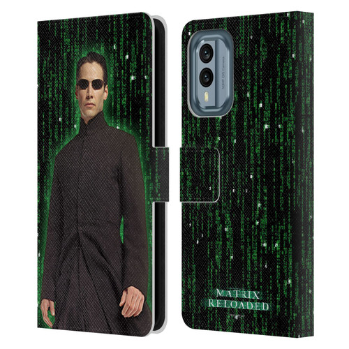 The Matrix Reloaded Key Art Neo 1 Leather Book Wallet Case Cover For Nokia X30