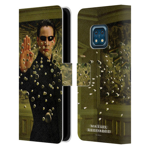 The Matrix Reloaded Key Art Neo 3 Leather Book Wallet Case Cover For Nokia XR20