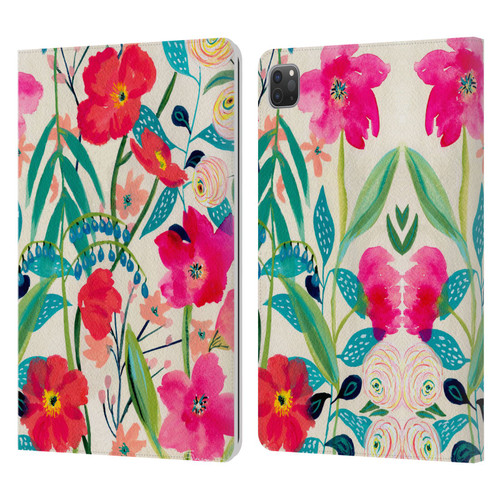 Suzanne Allard Floral Graphics Garden Party Leather Book Wallet Case Cover For Apple iPad Pro 11 2020 / 2021 / 2022