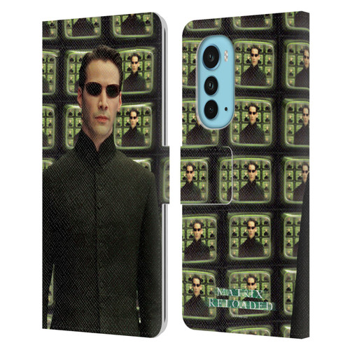 The Matrix Reloaded Key Art Neo 2 Leather Book Wallet Case Cover For Motorola Edge (2022)