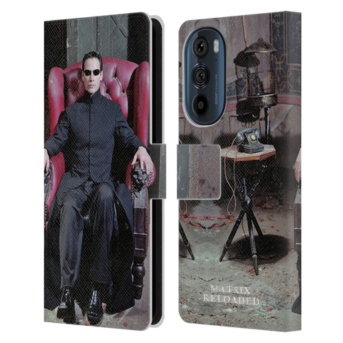 The Matrix Reloaded Key Art Neo 4 Leather Book Wallet Case Cover For Motorola Edge 30