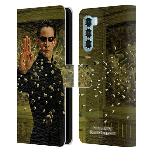 The Matrix Reloaded Key Art Neo 3 Leather Book Wallet Case Cover For Motorola Edge S30 / Moto G200 5G