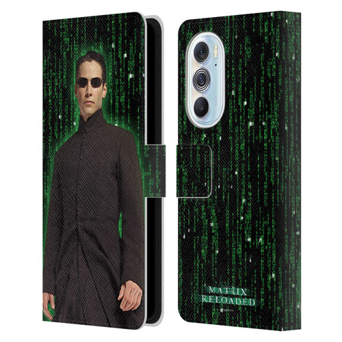 The Matrix Reloaded Key Art Neo 1 Leather Book Wallet Case Cover For Motorola Edge X30