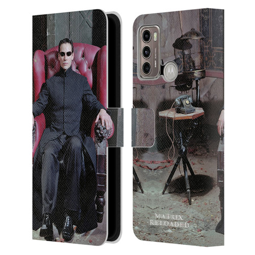 The Matrix Reloaded Key Art Neo 4 Leather Book Wallet Case Cover For Motorola Moto G60 / Moto G40 Fusion