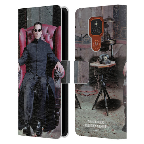 The Matrix Reloaded Key Art Neo 4 Leather Book Wallet Case Cover For Motorola Moto E7 Plus