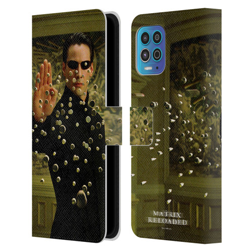 The Matrix Reloaded Key Art Neo 3 Leather Book Wallet Case Cover For Motorola Moto G100