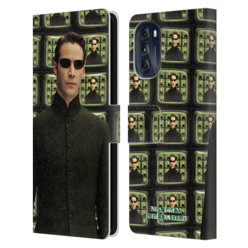 The Matrix Reloaded Key Art Neo 2 Leather Book Wallet Case Cover For Motorola Moto G (2022)