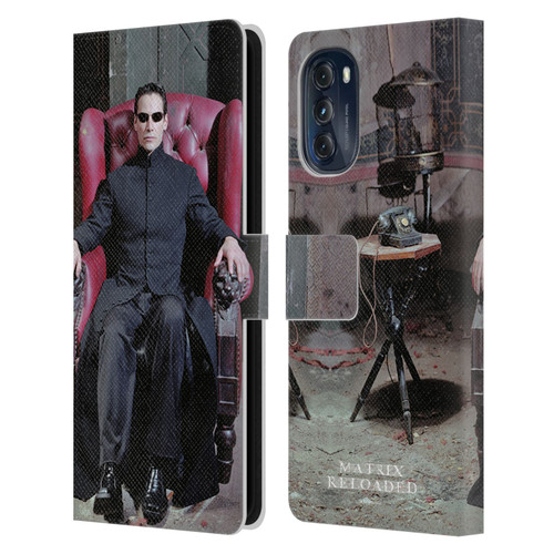 The Matrix Reloaded Key Art Neo 4 Leather Book Wallet Case Cover For Motorola Moto G (2022)