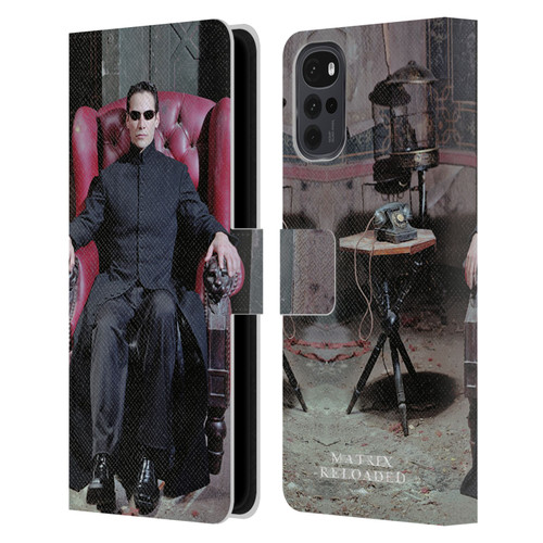 The Matrix Reloaded Key Art Neo 4 Leather Book Wallet Case Cover For Motorola Moto G22