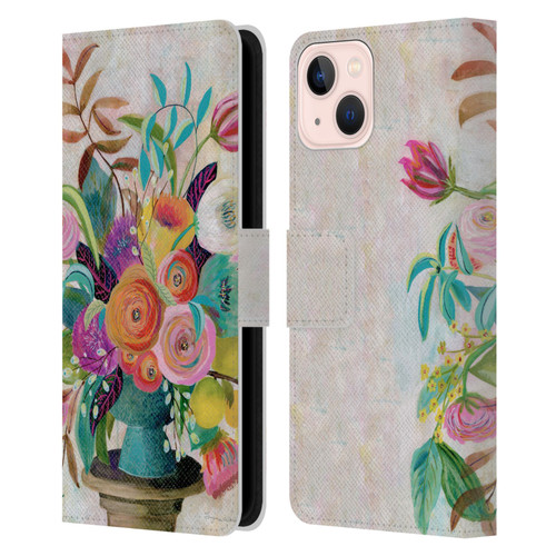 Suzanne Allard Floral Graphics Charleston Glory Leather Book Wallet Case Cover For Apple iPhone 13