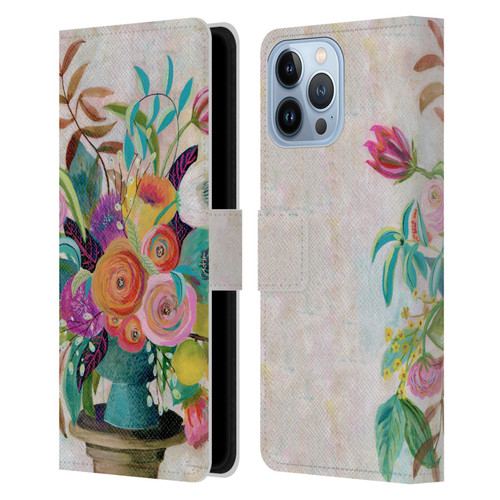 Suzanne Allard Floral Graphics Charleston Glory Leather Book Wallet Case Cover For Apple iPhone 13 Pro Max