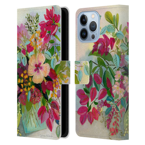Suzanne Allard Floral Graphics Flamands Leather Book Wallet Case Cover For Apple iPhone 13 Pro Max