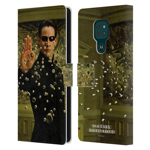 The Matrix Reloaded Key Art Neo 3 Leather Book Wallet Case Cover For Motorola Moto G9 Play