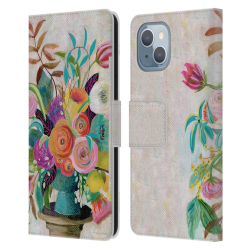 Suzanne Allard Floral Graphics Charleston Glory Leather Book Wallet Case Cover For Apple iPhone 14