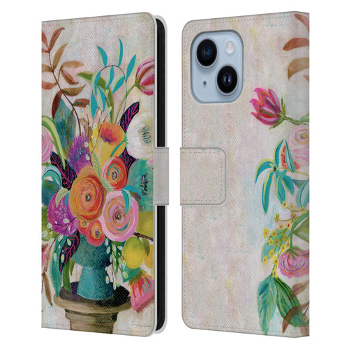 Suzanne Allard Floral Graphics Charleston Glory Leather Book Wallet Case Cover For Apple iPhone 14 Plus