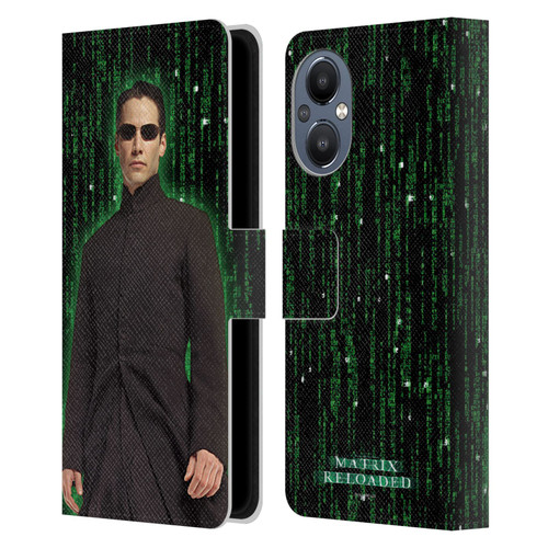 The Matrix Reloaded Key Art Neo 1 Leather Book Wallet Case Cover For OnePlus Nord N20 5G