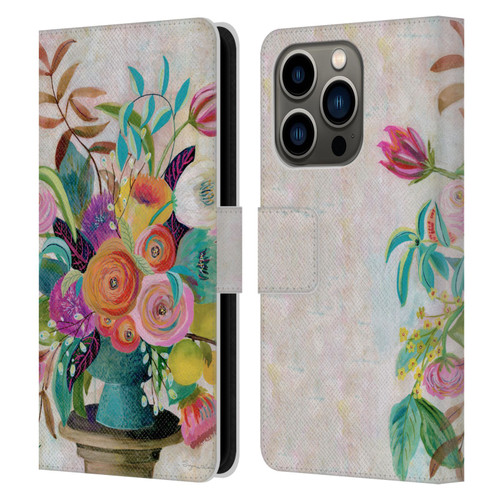Suzanne Allard Floral Graphics Charleston Glory Leather Book Wallet Case Cover For Apple iPhone 14 Pro