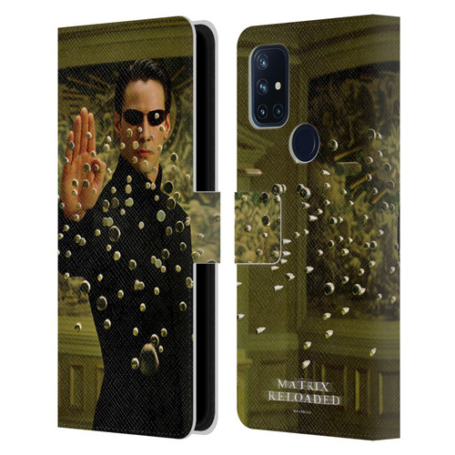 The Matrix Reloaded Key Art Neo 3 Leather Book Wallet Case Cover For OnePlus Nord N10 5G