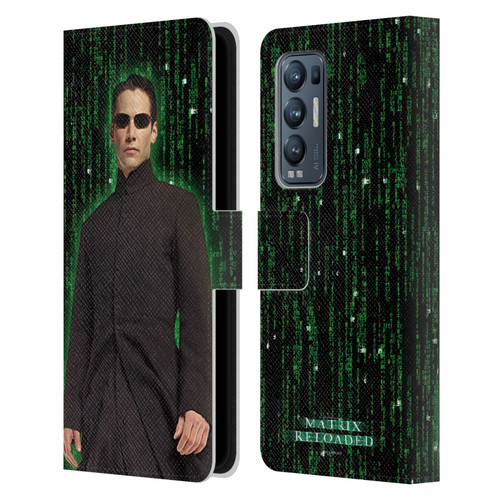 The Matrix Reloaded Key Art Neo 1 Leather Book Wallet Case Cover For OPPO Find X3 Neo / Reno5 Pro+ 5G
