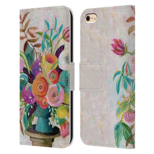 Suzanne Allard Floral Graphics Charleston Glory Leather Book Wallet Case Cover For Apple iPhone 6 / iPhone 6s