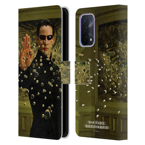 The Matrix Reloaded Key Art Neo 3 Leather Book Wallet Case Cover For OPPO A54 5G