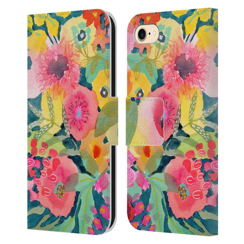 Suzanne Allard Floral Graphics Delightful Leather Book Wallet Case Cover For Apple iPhone 7 / 8 / SE 2020 & 2022