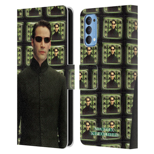 The Matrix Reloaded Key Art Neo 2 Leather Book Wallet Case Cover For OPPO Reno 4 5G