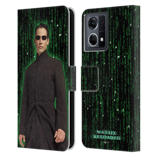 The Matrix Reloaded Key Art Neo 1 Leather Book Wallet Case Cover For OPPO Reno8 4G