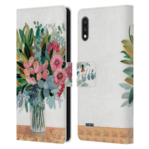 Suzanne Allard Floral Graphics Magnolia Surrender Leather Book Wallet Case Cover For LG K22