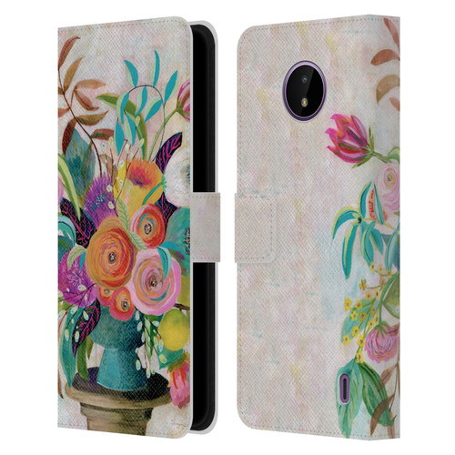 Suzanne Allard Floral Graphics Charleston Glory Leather Book Wallet Case Cover For Nokia C10 / C20