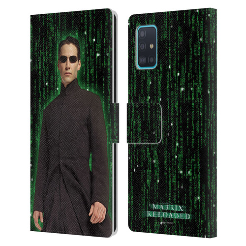The Matrix Reloaded Key Art Neo 1 Leather Book Wallet Case Cover For Samsung Galaxy A51 (2019)