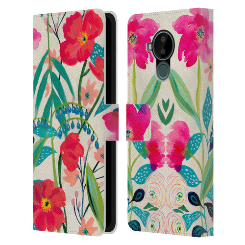 Suzanne Allard Floral Graphics Garden Party Leather Book Wallet Case Cover For Nokia C30