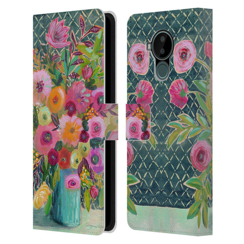 Suzanne Allard Floral Graphics Hope Springs Leather Book Wallet Case Cover For Nokia C30