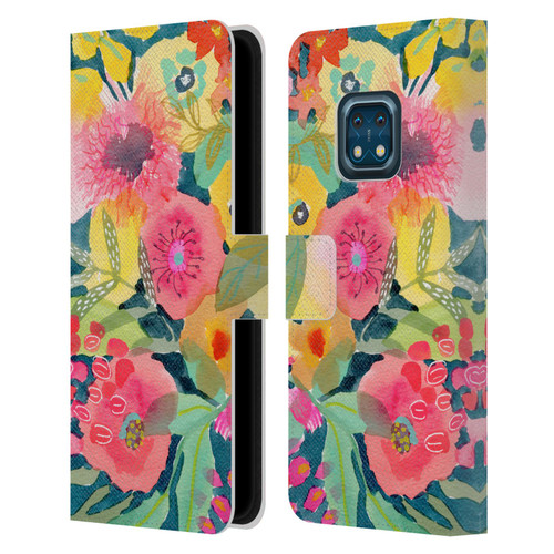 Suzanne Allard Floral Graphics Delightful Leather Book Wallet Case Cover For Nokia XR20