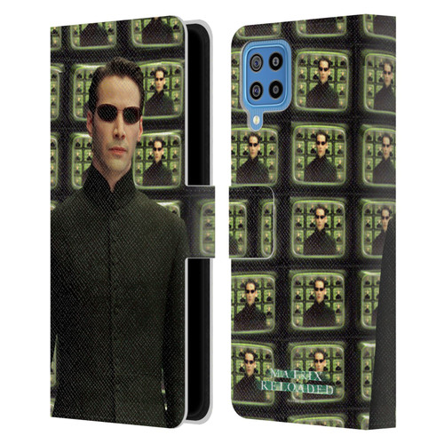 The Matrix Reloaded Key Art Neo 2 Leather Book Wallet Case Cover For Samsung Galaxy F22 (2021)