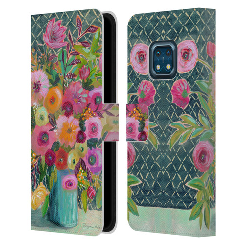 Suzanne Allard Floral Graphics Hope Springs Leather Book Wallet Case Cover For Nokia XR20