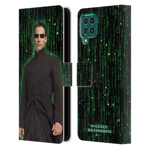 The Matrix Reloaded Key Art Neo 1 Leather Book Wallet Case Cover For Samsung Galaxy F62 (2021)